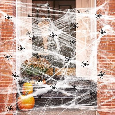 Aanpasbaar Stretchy Halloween Spider Web Terrible Scene Requisiten voor Haunted House