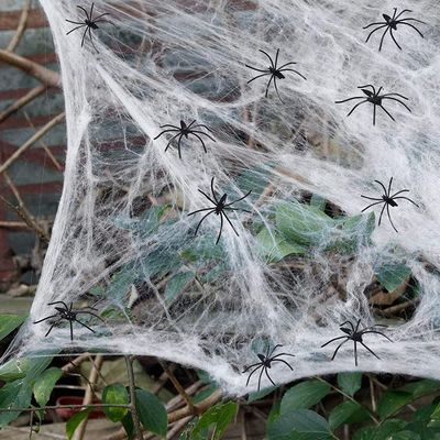 Aanpasbaar Stretchy Halloween Spider Web Terrible Scene Requisiten voor Haunted House