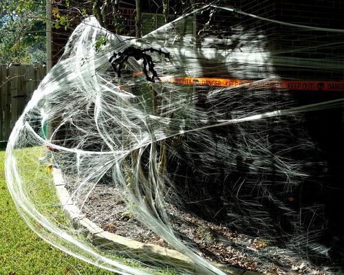 Aanpasbaar Stretchy Halloween Spider Web Terrible Scene Requisiten voor Haunted House