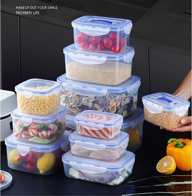 3 stuks luchtdichte plastic opslagdoos voor multifunctionele voedselopslagcontainers
