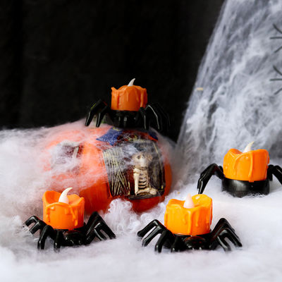 Halloween Decoraties LED pompoen Kaarshouder Nachtlichten Kaarslamp Ornamenten 8*12cm