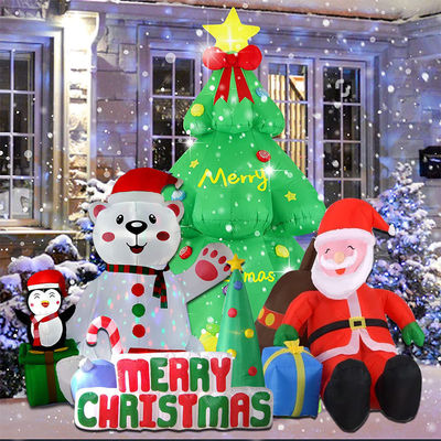 Polyester Party Decoraties Ornamenten met LED kerstverlichting Kerstman navidad