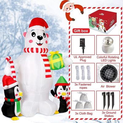 Polyester Party Decoraties Ornamenten met LED kerstverlichting Kerstman navidad
