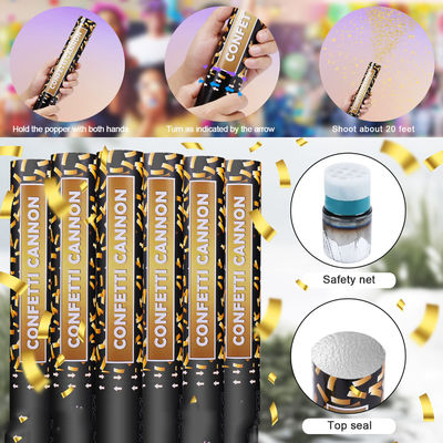 40cm Multicolor Biodegradable Party Popper Confetti Cannons voor kleurrijke feesten