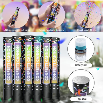 40cm Multicolor Biodegradable Party Popper Confetti Cannons voor kleurrijke feesten