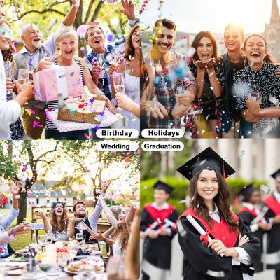 40cm Multicolor Biodegradable Party Popper Confetti Cannons voor kleurrijke feesten