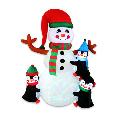 Feest- en kerstversiering LED-lampen opblaasbare kerstman met aangepast logo