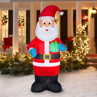 Indoor outdoor tuin kerstversieringen 6ft Natal opblaasbare kerstman met LED-lichten groen