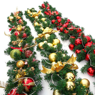 Kerst Rattan Banner Decoratie met LED-lichten en aangepast logo
