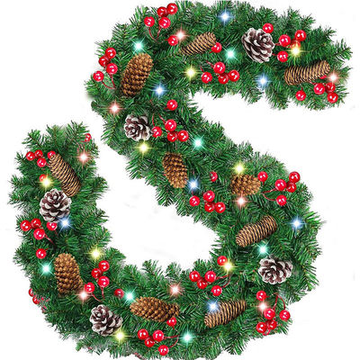 Kerst Rattan Banner Decoratie met LED-lichten en aangepast logo