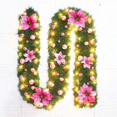 Kerst Rattan Banner Decoratie met LED-lichten en aangepast logo
