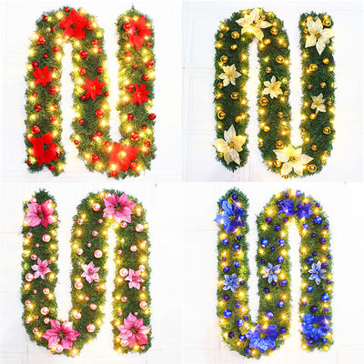 Pre Lit Krans voor winkelcentrum Hotel Outdoor Decorative Door Hanging Decoratie