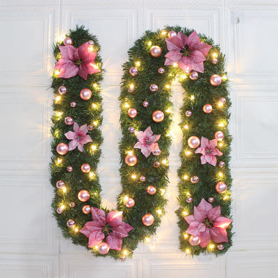 Pre Lit Krans voor winkelcentrum Hotel Outdoor Decorative Door Hanging Decoratie