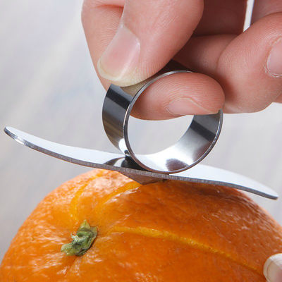 430 roestvrijstalen ring mini grootte fruitpeeler keuken gadget handleiding oranje peeler sliver