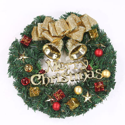 Ronde XMAS-krans voor voordeur Valkrans met aangepast logo