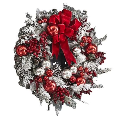 Gepersonaliseerd logo Gelukkige kerst voordeur Kunstmatige pijnboomband voor feest decor