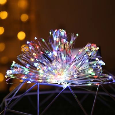 7/22/32m Waterdicht LED Zonne-koperdraad Kerstboomverlichting met PVC-materiaal Warm
