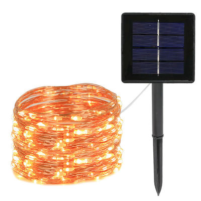7/22/32m Waterdicht LED Zonne-koperdraad Kerstboomverlichting met PVC-materiaal Warm