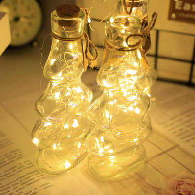 7/22/32m Waterdicht LED Zonne-koperdraad Kerstboomverlichting met PVC-materiaal Warm