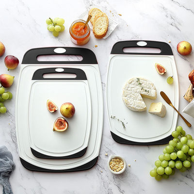 Custom Logo Keuken Niet-slip 3 PCS Plastic hakblokken Set voor groente hakers