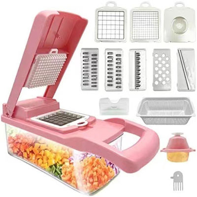 Handheld Multifunctionele uien snijmachine Fruit Slicer Aardappelen Peeler Best Sell 12 in 1