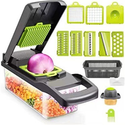 Handheld Multifunctionele uien snijmachine Fruit Slicer Aardappelen Peeler Best Sell 12 in 1