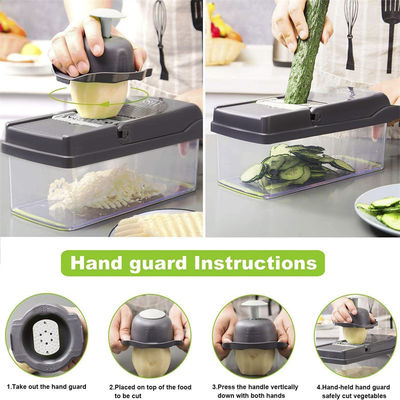 Handheld Multifunctionele uien snijmachine Fruit Slicer Aardappelen Peeler Best Sell 12 in 1