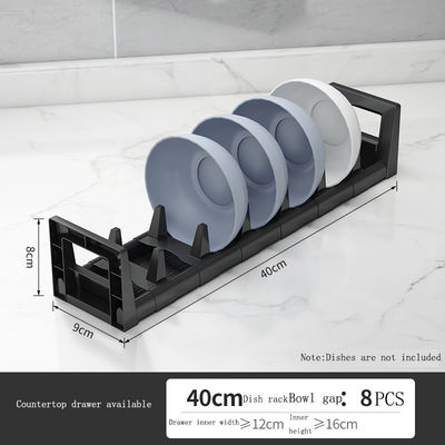 48*16*9,5 cm Bordenhouder voor keukenkasten laden eetgerei opneembaar houder