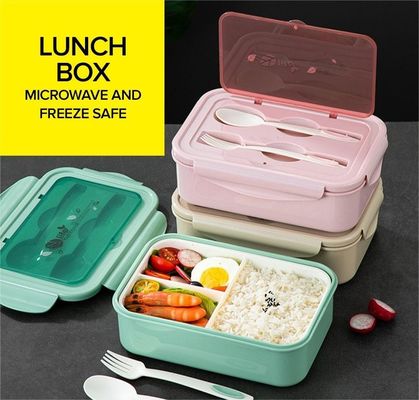 Lunchbox voor kinderen/volwassenen PP5 1400 ml Microwave Freeze Safe BPA-free met lepelvork