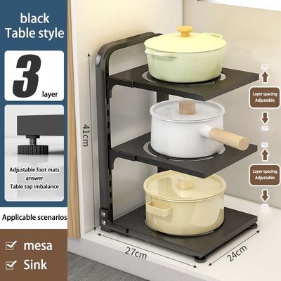 Organiseer uw keuken efficiënt met deze stalen pothouder en onderwasbeurt organisator