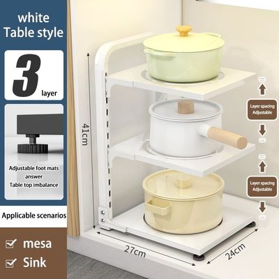 Organiseer uw keuken efficiënt met deze stalen pothouder en onderwasbeurt organisator