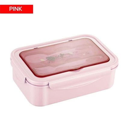 Productie Lepel/Vork/Messer/Sticks Kit BPA-vrij 1400 ML PP5 Lunchbox voor kinderen/volwassenen