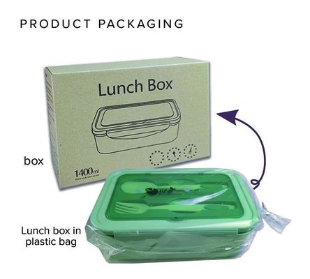 Productie Lepel/Vork/Messer/Sticks Kit BPA-vrij 1400 ML PP5 Lunchbox voor kinderen/volwassenen