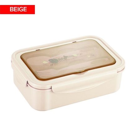 Productie Lepel/Vork/Messer/Sticks Kit BPA-vrij 1400 ML PP5 Lunchbox voor kinderen/volwassenen