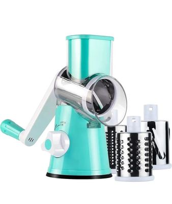 3 Drum Blades Stocked Rotary Cheese Grater voor handmatige groente slicer en walnoten molen