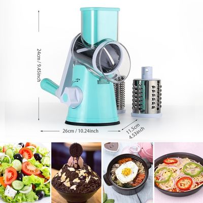 3 Drum Blades Stocked Rotary Cheese Grater voor handmatige groente slicer en walnoten molen