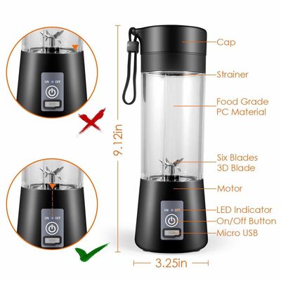 Elektrische sapmachine Draagbare vloeistofmachine blender USB-sapmachine Persoonlijke vruchtenextractor