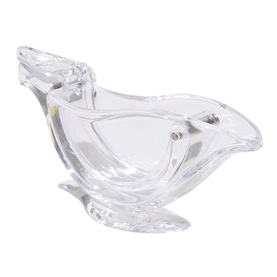 Op voorraad Draagbare transparante acryl handmatige Fruit Lemon Juicer Hand Lemon Squeezer Vogel