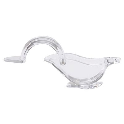 Op voorraad Draagbare transparante acryl handmatige Fruit Lemon Juicer Hand Lemon Squeezer Vogel