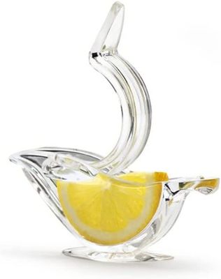 Op voorraad Draagbare transparante acryl handmatige Fruit Lemon Juicer Hand Lemon Squeezer Vogel