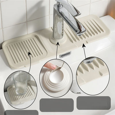 Silikon wasbak Splash Guard Catcher Handle Drip Draining Pad Absorbent Mat voor OEM/ODM