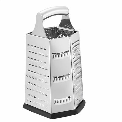 Topverkoper Keuken Accessoires 6 zijdelingse handmatige kaasgrater gemaakt van 410 roestvrij staal