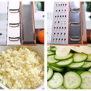 Handige handheld groente snijmachine en kaas grater met roestvrij staal 6-zijdig ontwerp