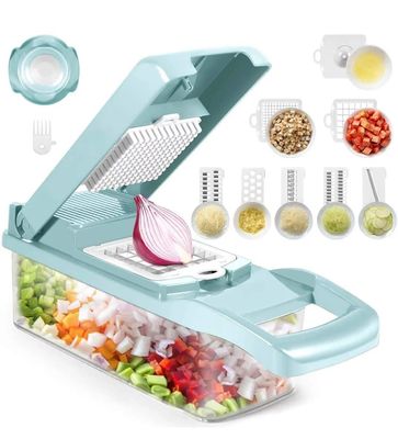 Custom logo roestvrij staal 8 bladden aardappel ui food chopper mandoline groente slicer