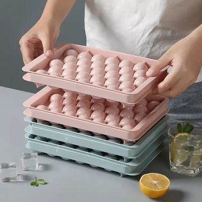 PP Plastic Summer Circle Ice Tray voor Chocolade 33/18 Cellen Ronde ijsdoos Maker Mould