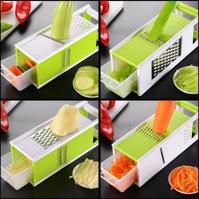 Multifunktioneel Fruit Vegetable Tools Uien Aardappel Peeler Slicer Cutter Chopper Grater