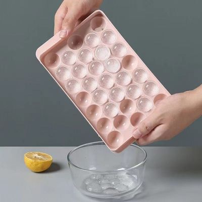 33 holte cirkel ronde bal ijs kubus bak bol plastic ijsbal maker vorm met deksel