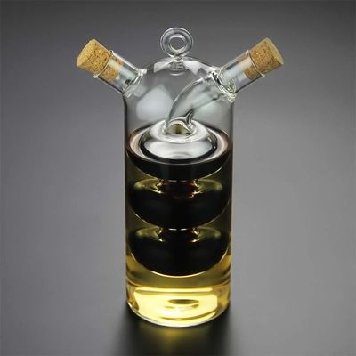 Doorzichtige glas bubbelpot 2-in-1 keukencontainer voor het scheiden ketel en cruet fles set