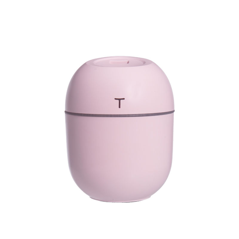 Mini draagbare ultrasone luchtbevochtiger met LED nachtlamp en aroma diffuser Roze