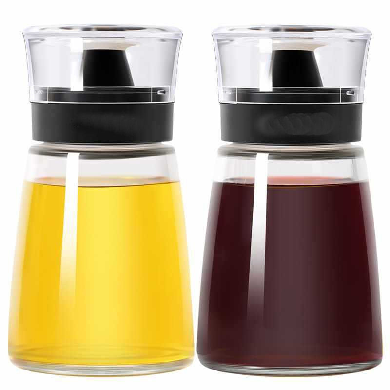 Doorzichtige glazen oliepot 170 ml azijn olie spuitfles Set voor keukenvoorzieningen 425g